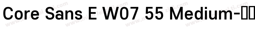 Core Sans E W07 55 Medium字体转换